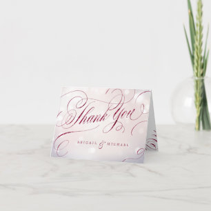 Glam burgundy Vintage Kalligraphie danke Ihnen