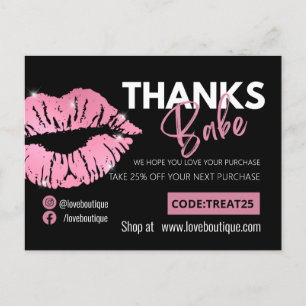Glam Business Carte de remerciements