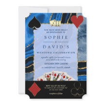 Glam Casino Royale Vegas Poker Gold Agate Wedding