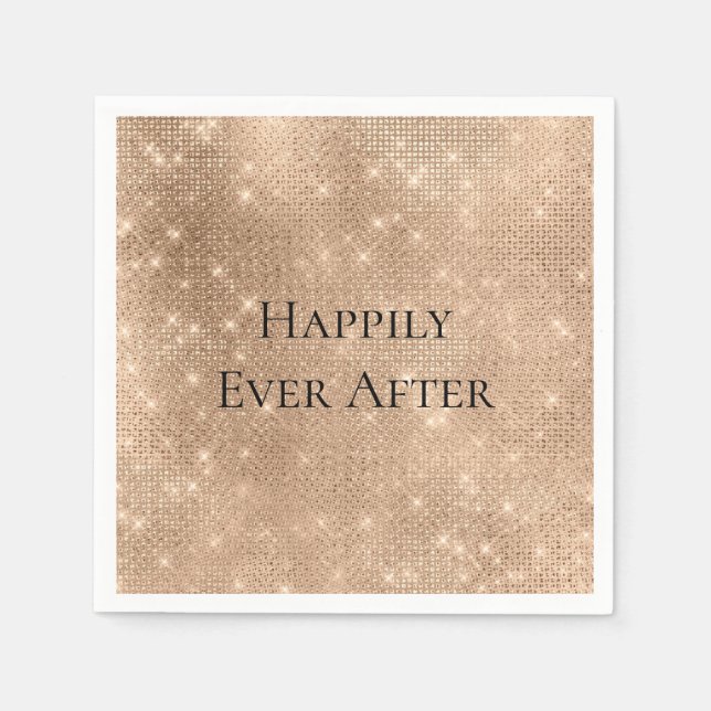 Glam Champagne Glitz Serviette (Vorderseite)