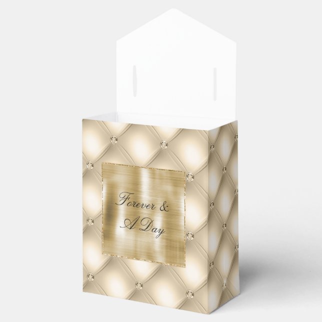 Glam Champagne Gold Glitzy Diamonds Geschenkschachtel (Geöffnet)
