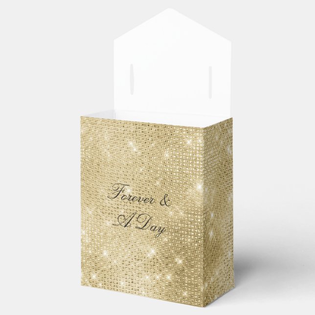 Glam Champagne Gold Glitzy Diamonds Geschenkschachtel (Geöffnet)