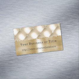 Glam Champagne Gold Glitzy Diamonds Magnetische Visitenkarte