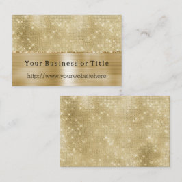 Glam Champagne Gold Glitzy Diamonds Visitenkarte