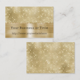 Glam Champagne Gold Glitzy Diamonds Visitenkarte