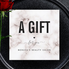 Glam Champagne Marble Elegantes Beauty Salon Logo