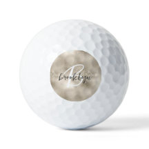 Glam Champagner Gold Schrift-Monogramm 