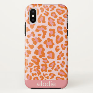 Glam Cheetah Print Muster in Orange und Pink Case-Mate iPhone Hülle