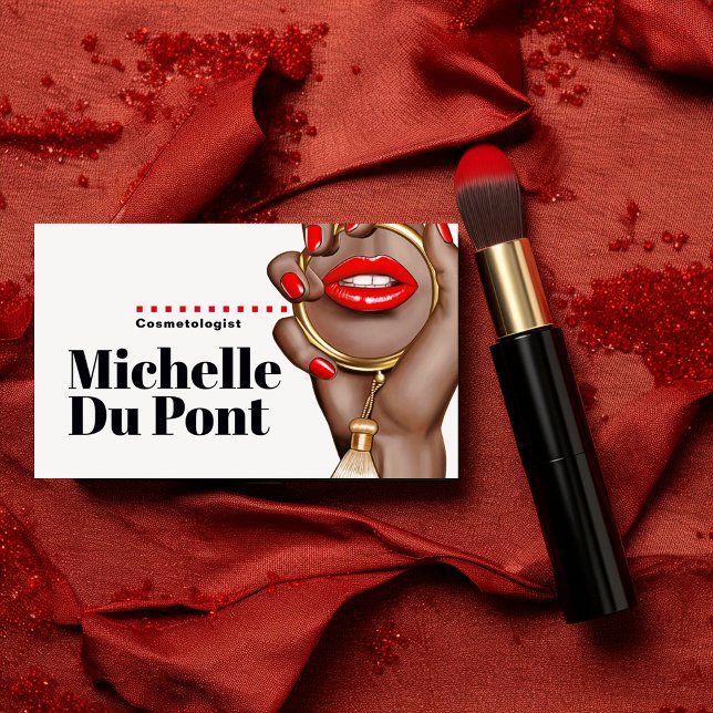 Glam Chic Cosmetologe Business Card Visitenkarte (Von Creator hochgeladen)