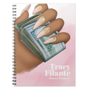 Glam Chic Pink und Gold Millionaire Mindset Notizblock