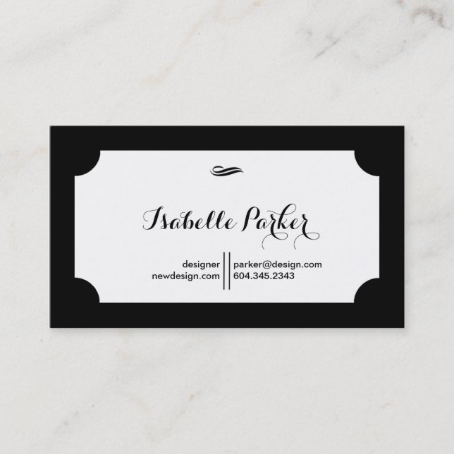 Glam Classic Business Card Visitenkarte (Vorderseite)