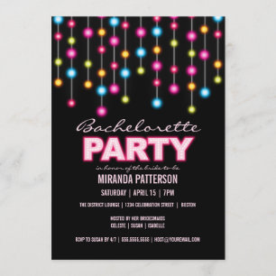 Glam Dance Lights Invitation au Bachelorette Party