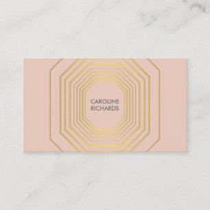 Glam Deco Schmuckdesign Modeboutique Pfirsich Visitenkarte