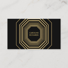 Glam Deko Gold und Black Fashion and Design Visitenkarte