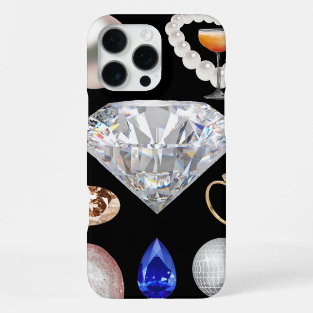 💍 Glam Diamond & Gems ✨ iPhone 16 Pro Max Hülle (Rückseite)