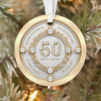 Glam Diamond & Gold Frame 50e anniversaire de Mari