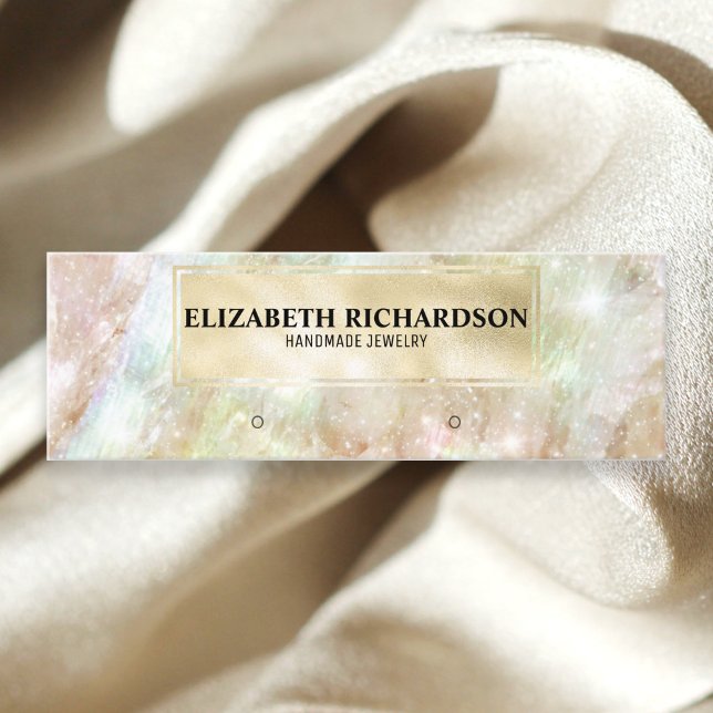 Glam Elegant Luxury Iridescent Juwelier Display Mini Visitenkarte (Von Creator hochgeladen)
