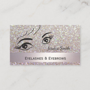 Glam elegante glitzernde verführerische Herzaugen Visitenkarte
