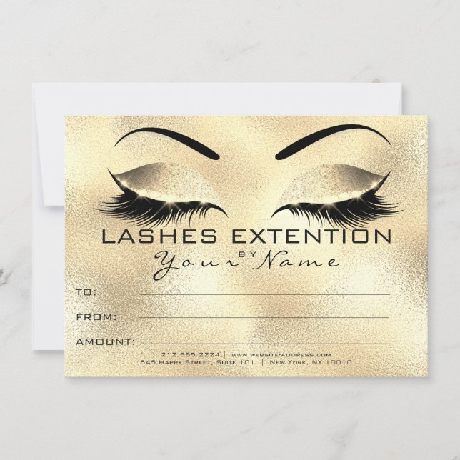 Glam Eyebrow Lashes Beauty Makeup Certificate Gesc (Vorderseite)