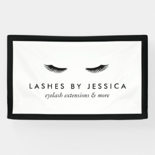 Glam Eyelashes Classic Bannière noir et blanc