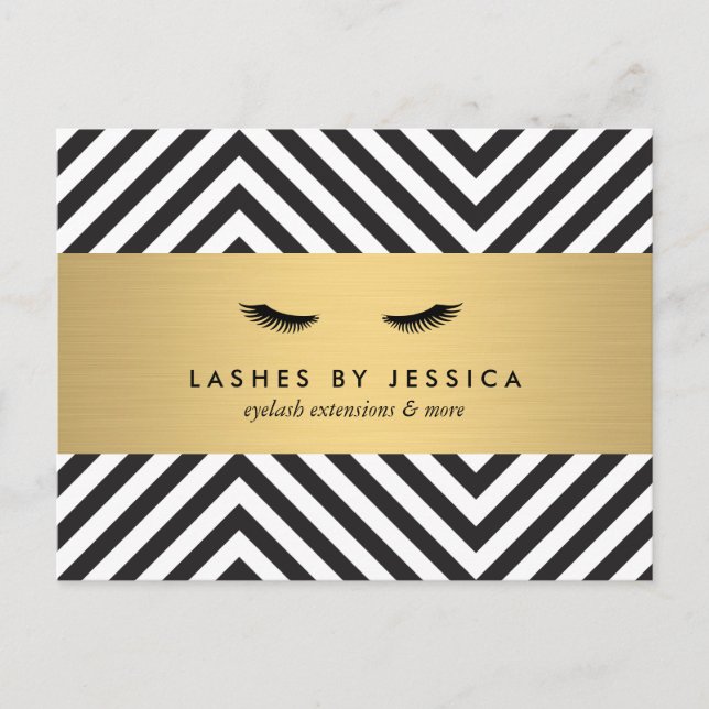 Glam Eyelashes mit fett formatierter Postkarte (Vorderseite)