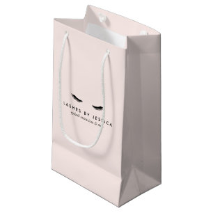 Glam Eyelashes Schwarz und Rosa Kleine Geschenktas Geschenktüte
