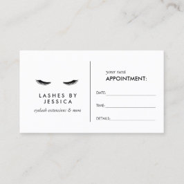 Glam Eyelashes Schwarz-Weiß-Karte Terminkarte