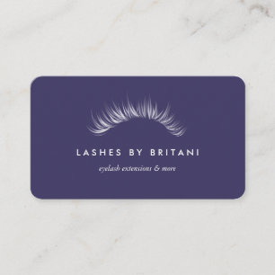 Glam Eyelashes weiße Text Business Card Visitenkarte