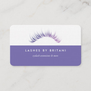 Glam Eyelashes weiße Text Business Card Visitenkarte
