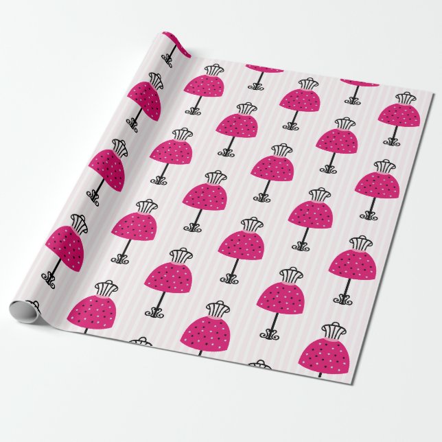 Glam Fashion Diva Birthday Party Geschenkpapier (Ungerollt)