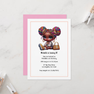 Glam Fashion Doll Birthday Einladung