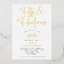 Glam Fifty Fabulous Schrift Echt