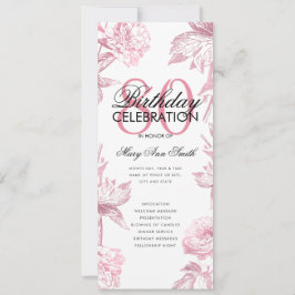 Glam Floral 80e anniversaire Programme Rose Gold M