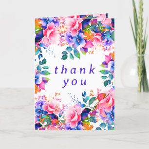 Glam Garden Aquarelle Florale Anniversaire Merci