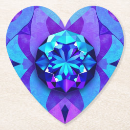 Glam Gemstone Heart Untersetzer Set