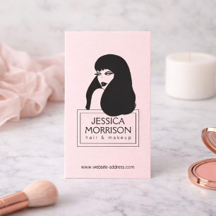 Glam Girl Lt Rose Hair Salon Carte de visite de be