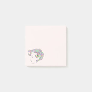 Glam Girl mit Herzen Post-it Klebezettel
