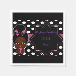 Glam Girl Theme Serviette