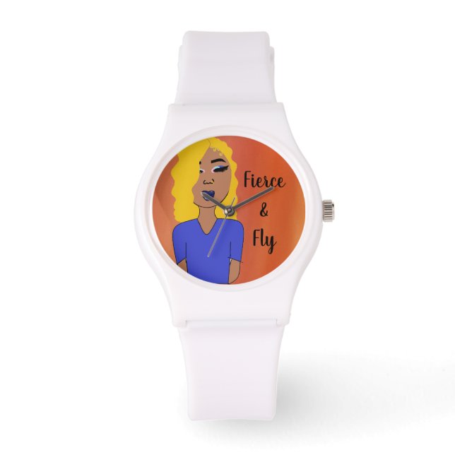 Glam Girls Fierce & Fly Armbanduhr (Vorderseite)