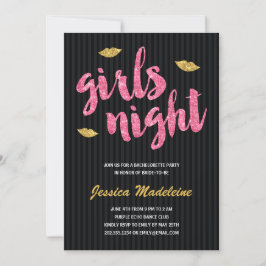 Glam Girls Night | Glitzer Look Junggeselinnen-Abs Einladung