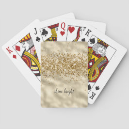 Glam Girly Gold Glitzer Spielkarten
