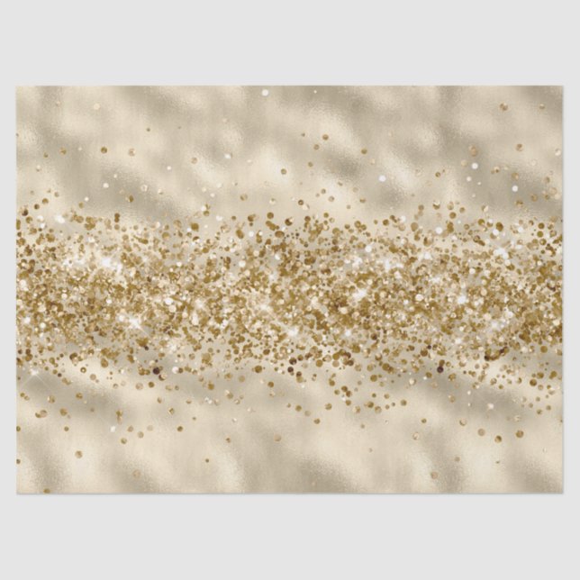 Glam Girly Gold Glitzy Glitzer Sparkle Confetti Seidenpapier (Vorderseite)