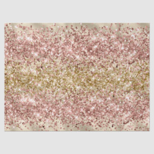 Glam Girly Gold Pink Glitzer Seidenpapier