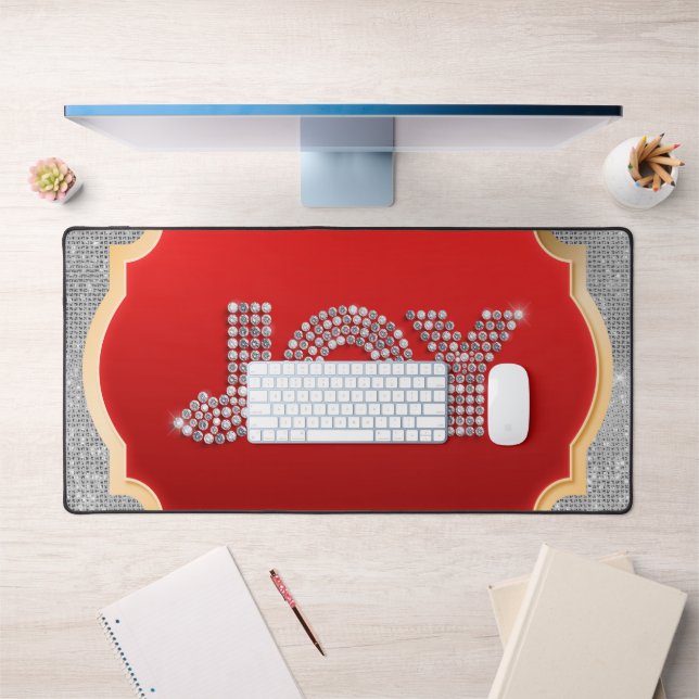 Glam Glitzer Bling Bling Weihnachtszeit Schreibtischunterlage (Büro 1)