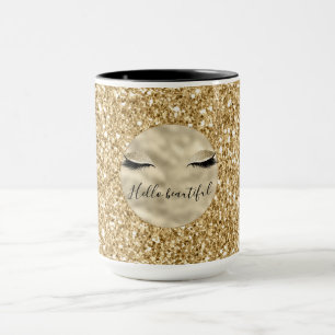 Glam Glitzer Girly Eyelashes personalisiert Tasse