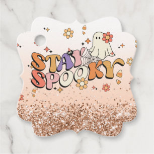 Glam Glitzer Girly Halloween Bleibe Spooky Geschenkanhänger