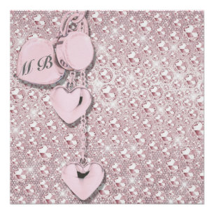 Glam Glitzer Girly Pink Poster
