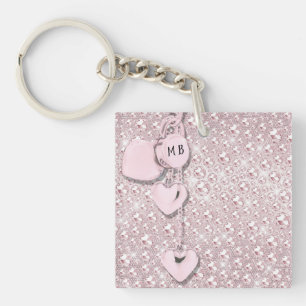 Glam Glitzer Girly Pink Schlüsselanhänger
