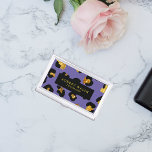 Glam Glitzer Gold Lila Black Leopard Tier Visitenkarten Dose<br><div class="desc">Wenn Sie eine Dame Chef sind,  sind diese modernen,  beeindruckenden Visitenkartenhalter der perfekte Weg,  um Ihren Kunden einen unvergesslichen ersten Eindruck zu vermitteln. Moderne,  mädchenhafte Visitenkarten-Gehäuse mit digitalem Leopardenbild in Puple,  Schwarz und Glitzer Gold . Schwarzes Streifen-Overlay Ideal für Beauty-,  Mode-,  Unterhaltungs- und Veranstaltungsexperten.</div>