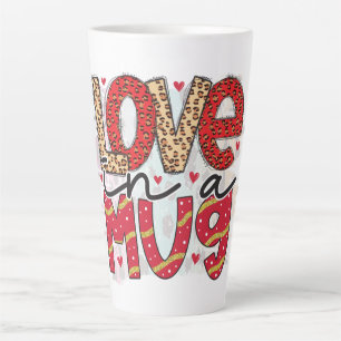 Glam Glitzer Gold Red Luxe Liebe Valentines Milchtasse